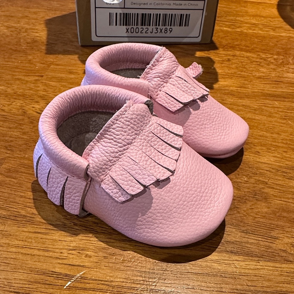 Charming Pink Moccasins for Kids